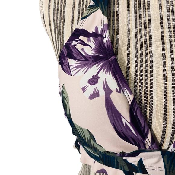 A.N.A A New Approach Purple & White Floral Crisscross Bikini Top Women Sz S - Picture 6 of 12